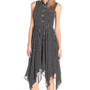 Gabby Skye Crepe Pinstripe Women's Midi Dress